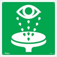 Enseigne de s&eacute;curit&eacute; conforme &agrave; la CSA - Eye Wash, 12" x 12", Aluminium, Pictogramme Helyx Safety & Industrial Supplies