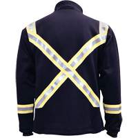 Veste FR ray&eacute;e en molleton &agrave; fermeture &agrave; glissi&egrave;re compl&egrave;te, Petit, Bleu marin Helyx Safety & Industrial Supplies