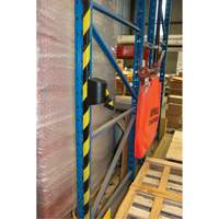 Magnetic Wall Mount Barrier with Magnetic Tape, Plastic, Magnetic Mount, 15', Black and Yellow Tape Helyx Safety & Industrial Supplies