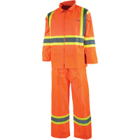 V&ecirc;tement imperm&eacute;able &eacute;tanche, Nylon/PVC, T-petit, Orange haute visibilit&eacute; Helyx Safety & Industrial Supplies