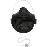 Masques jetables AirWave s&eacute;rie M noirs avec SmartStrap et embout nasal, N95, Certifi&eacute; NIOSH, Moyen/grand Helyx Safety & Industrial Supplies
