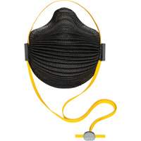 Masques jetables AirWave s&eacute;rie M noirs avec SmartStrap et embout int&eacute;grale en mousse, N95, Certifi&eacute; NIOSH, Moyen/grand Helyx Safety & Industrial Supplies