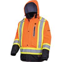 5407 Manteau de s&eacute;curit&eacute; imperm&eacute;able, isol&eacute;e et chauff&eacute;e, Hommes, Petit, Orange haute visibilit&eacute; Helyx Safety & Industrial Supplies