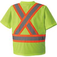 5993P T-shirt de s&eacute;curit&eacute; en maille, Polyester, Petit, Jaune lime haute visibilit&eacute; Helyx Safety & Industrial Supplies
