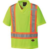 6989 Chandail pour la circulation en micromaille, T-petit, Jaune lime haute visibilit&eacute; Helyx Safety & Industrial Supplies