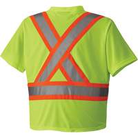6989 Chandail pour la circulation en micromaille, T-petit, Jaune lime haute visibilit&eacute; Helyx Safety & Industrial Supplies