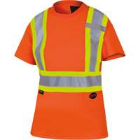 6948 T-shirt de s&eacute;curit&eacute; en il-de-perdrix pour femme, Polyester, T-petit, Orange haute visibilit&eacute; Helyx Safety & Industrial Supplies