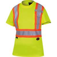 6949 T-shirt de s&eacute;curit&eacute; en il-de-perdrix pour femme, Polyester, T-petit, Jaune lime haute visibilit&eacute; Helyx Safety & Industrial Supplies