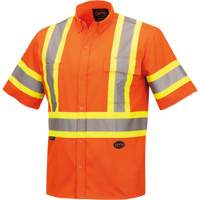 4442 Chandail &agrave; manches courtes de s&eacute;curit&eacute; ultra fraîche et ultra respirant, Coton, Petit, Orange haute visibilit&eacute; Helyx Safety & Industrial Supplies