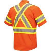 4442 Chandail &agrave; manches courtes de s&eacute;curit&eacute; ultra fraîche et ultra respirant, Coton, Petit, Orange haute visibilit&eacute; Helyx Safety & Industrial Supplies