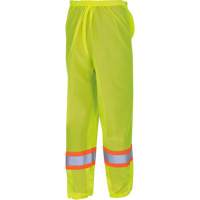 5670 Traffic Safety Pants, Polyester, 2X-Small/X-Small, High Visibility Lime-Yellow Helyx Safety & Industrial Supplies