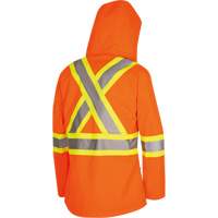 5626W Parka matelass&eacute; de s&eacute;curit&eacute; 300D The Rock, Polyester/Polyur&eacute;thane, Orange haute visibilit&eacute;, T-petit Helyx Safety & Industrial Supplies