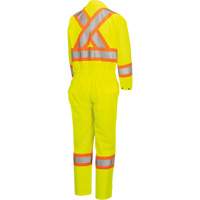 5999AW Women's High-Visibility Traffic Safety Coveralls, X-Small, High Visibility Lime-Yellow Helyx Safety & Industrial Supplies