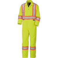 5512T High-Visibility Coveralls, 40 (Tall), High Visibility Lime-Yellow Helyx Safety & Industrial Supplies