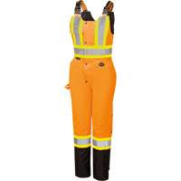 5040BBW Women's High-Visibility Waterproof Safety Overalls, Polyester, X-Small, Black/High Visibility Orange Helyx Safety & Industrial Supplies