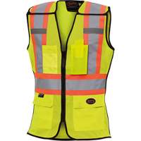 489 Veste de s&eacute;curit&eacute; d&eacute;tachable haute visibilit&eacute;, Jaune lime haute visibilit&eacute;, T-petit, Polyester Helyx Safety & Industrial Supplies