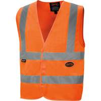 6885 Veste de s&eacute;curit&eacute; haute visibilit&eacute; en tricot chaîne, Orange haute visibilit&eacute;, Petit, Polyester Helyx Safety & Industrial Supplies