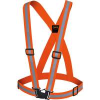 5496 High-Visibility Safety Sash, High Visibility Orange, Silver Reflective Colour, One Size Helyx Safety & Industrial Supplies