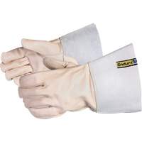 Gants pour soudeur avec coutures externes en Kevlar, Cuir de vache refendu, Taille 7 Helyx Safety & Industrial Supplies