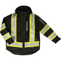 Manteau de s&eacute;curit&eacute; 4-en-1 en tissu ind&eacute;chirable, Polyester, Noir, T-petit Helyx Safety & Industrial Supplies