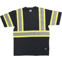 Short Sleeve Safety T-Shirt, Cotton, X-Small, Black Helyx Safety & Industrial Supplies