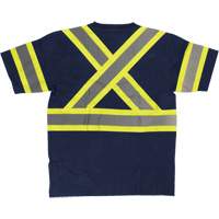 Short Sleeve Safety T-Shirt, Cotton, X-Small, Navy Blue Helyx Safety & Industrial Supplies