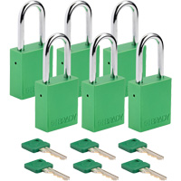 Cadenas de s&eacute;curit&eacute;, Cadenas de s&eacute;curit&eacute;, Cl&eacute;s diff&eacute;rentes, Aluminium, Largeur de 1-1/2" Helyx Safety & Industrial Supplies