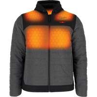 Veste chauffante M12 QuietShell avec pile, Hommes, Petit, Gris Helyx Safety & Industrial Supplies