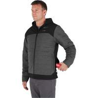 Veste chauffante M12 QuietShell avec pile, Hommes, Petit, Gris Helyx Safety & Industrial Supplies