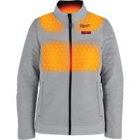 Manteau chauffant M12 Axis avec pile, Femmes, Petit, Gris Helyx Safety & Industrial Supplies
