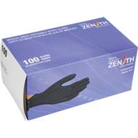 Gants d'examen de poids lourd &agrave; prise tactile, Grand, Nitrile, 8 mils, Sans poudre, Noir, Classe 2 Helyx Safety & Industrial Supplies