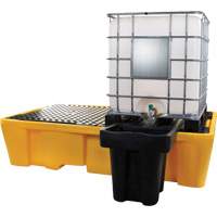 Double palette de d&eacute;versements IBC, Capacit&eacute; de d&eacute;versement 317 gal. US, 89" x 57" x 23" Helyx Safety & Industrial Supplies