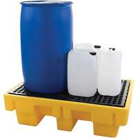 Palette de d&eacute;versements pour deux barils, Capacit&eacute; de d&eacute;versement 61 gal. US, 51,5'' x 36" x 15" Helyx Safety & Industrial Supplies