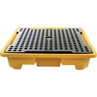4-Drum Spill Pallet, 66 US gal. Spill Capacity, 57.5" x 57.5" x 12" Helyx Safety & Industrial Supplies