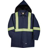 Parka en canard de premi&egrave;re qualit&eacute; avec mat&eacute;riau r&eacute;fl&eacute;chissant, Bleu marine, Petit Helyx Safety & Industrial Supplies