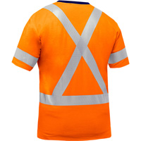 Bisley&reg; X-Back Short Sleeve Shirt, Poly-Cotton, Small, High Visibility Orange Helyx Safety & Industrial Supplies
