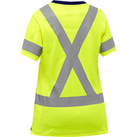 Bisley&reg; Women's X-Back Short Sleeve Shirt, Poly-Cotton, Small, High Visibility Lime-Yellow Helyx Safety & Industrial Supplies