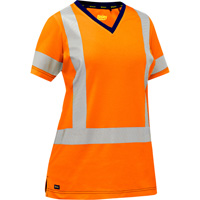 Bisley&reg; Women's X-Back Short Sleeve Shirt, Poly-Cotton, Small, High Visibility Orange Helyx Safety & Industrial Supplies