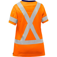 Bisley&reg; Women's X-Back Short Sleeve Shirt, Poly-Cotton, Small, High Visibility Orange Helyx Safety & Industrial Supplies