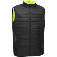 Veste bouffante r&eacute;versible avec X au dos Bisley, Jaune lime haute visibilit&eacute;, Petit, Polyester Helyx Safety & Industrial Supplies
