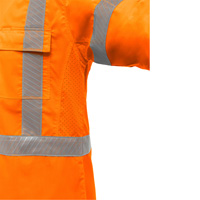 Chemise de travail &agrave; manches longues et X au dos Bisley avec X-Airflow, Poly-coton, Petit, Orange haute visibilit&eacute; Helyx Safety & Industrial Supplies