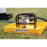 Berme de confinement compacte Mini-Berm en PVC jaune, Capacit&eacute; 10 gal. US, 2' la x 2' lo x 4" h Helyx Safety & Industrial Supplies