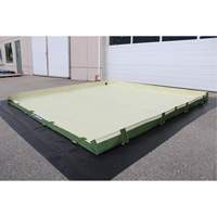 Berme de d&eacute;versement Insta-Berm Easy-Riser, Capacit&eacute; 134 gal. US, 6' la x 6' lo x 6" h, Support &agrave; charni&egrave;re Helyx Safety & Industrial Supplies