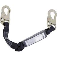 SA-5200-2.5 Shock Absorbing Lanyard, 2.5', Snap Hook Center, Snap Hook Leg Ends, Polyester Helyx Safety & Industrial Supplies