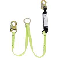 SA-5405-4 Shock Absorbing Lanyard, 4', Snap Hook Center, Snap Hook Leg Ends, Polyester Helyx Safety & Industrial Supplies