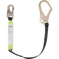 SA-6402-4 Shock Absorbing Lanyard, 4', Form Hook Center, Snap Hook Leg Ends, Polyester Helyx Safety & Industrial Supplies