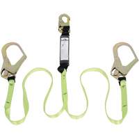 SA-54022-4 Shock Absorbing Lanyard, 4', Form Hook Center, Snap Hook Leg Ends, Polyester Helyx Safety & Industrial Supplies