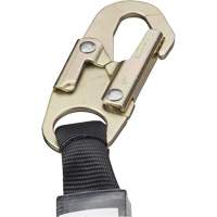 SA-5502-6 Shock Absorbing Lanyard, 6', Form Hook Center, Snap Hook Leg Ends, Galvanized Steel Helyx Safety & Industrial Supplies