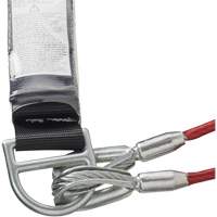 SA-55522-4 PVC-Coated Shock Absorbing Lanyard, 4', Form Hook Center, Snap Hook Leg Ends, Galvanized Steel Helyx Safety & Industrial Supplies