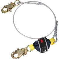 Cable Shock-Absorbing Lanyard, 6', Snap Hook Center, Snap Hook Leg Ends, Galvanized Steel Helyx Safety & Industrial Supplies